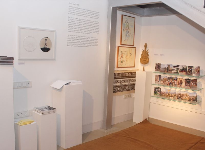 Installation view: SITE : STAGE : STRUCTURE, Making Space curated by Saloni Doshi, Sakshi Art Gallery, Mumbai. 2019