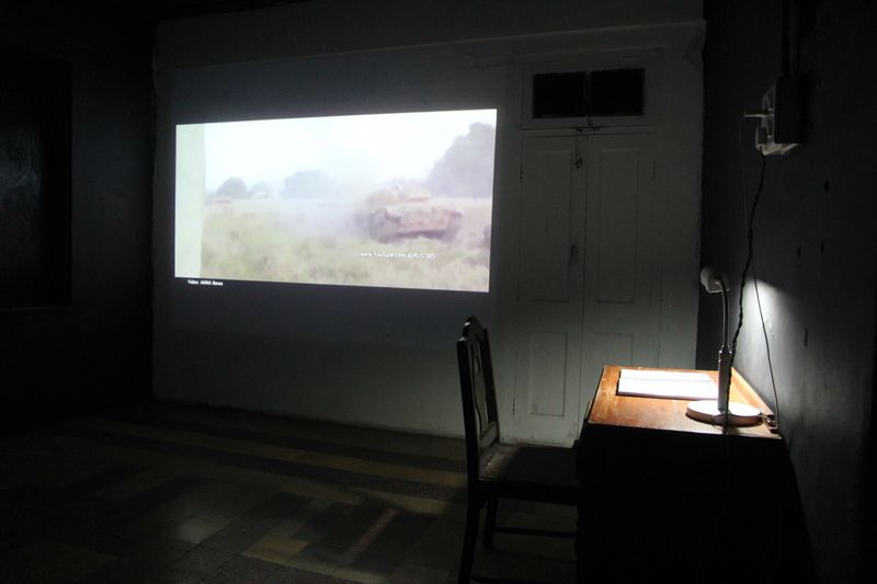 Installation view: Cyborg Archive: WAR • ROOM • ECHO , 2018, ARTEL 2018, TIFA Working Studios