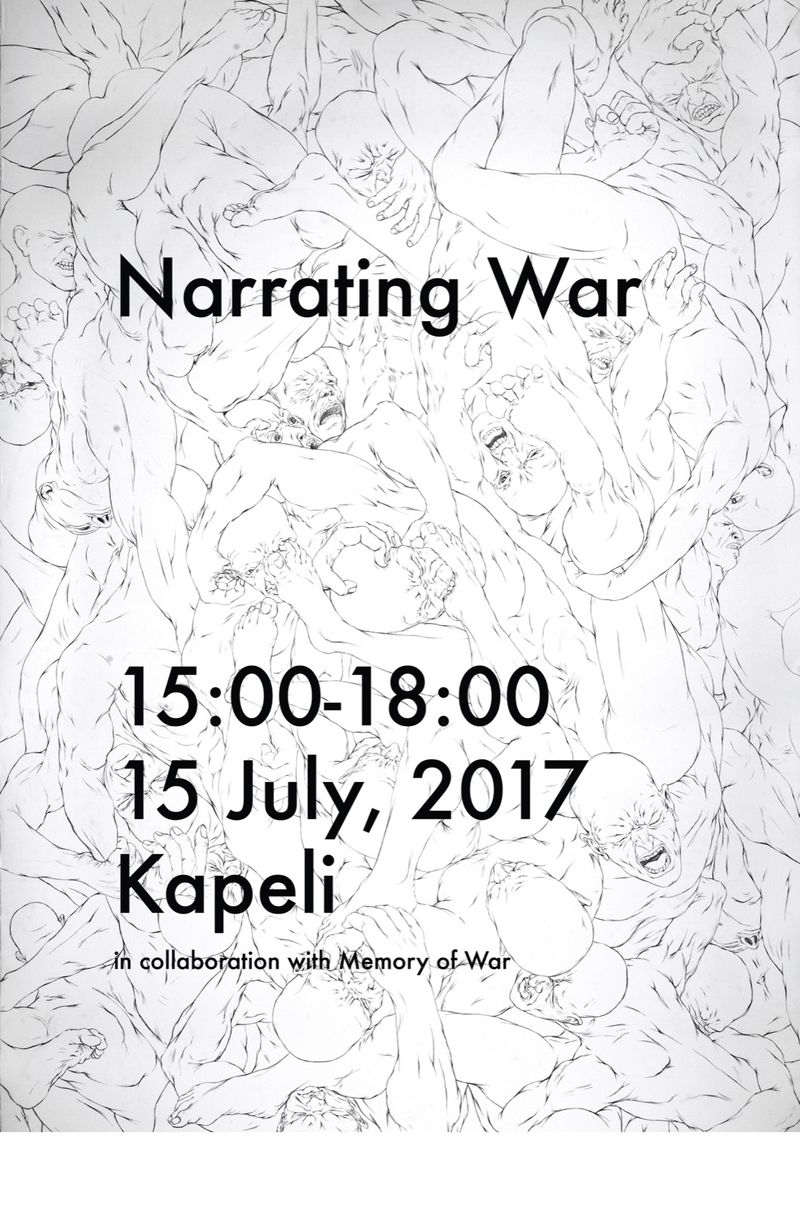 performance view, Narrating War, 2017, Kaapelitehdas, Helsinki, photo by Vidha Saumya