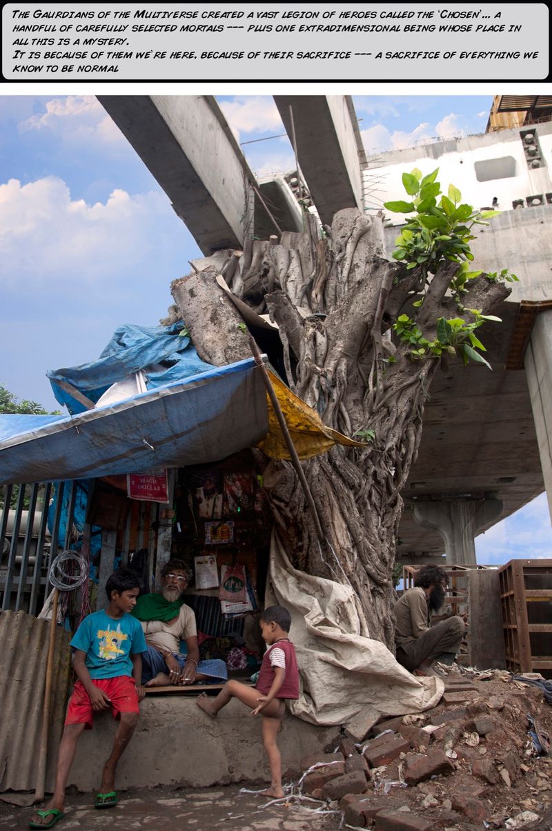 League of Superheroes, 2013, Lenticular and vinyl on archival mount, 60 x 48 in